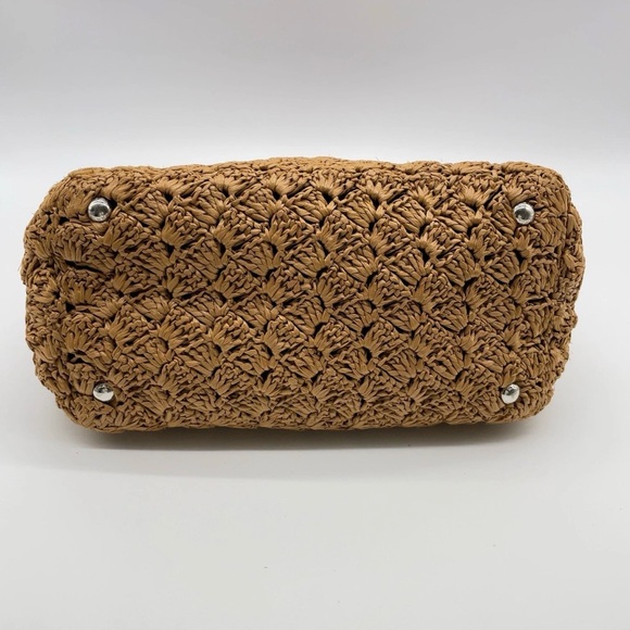 Prada Canapa Raffia Straw Tricolor Handbag W/Dustbag - Picture 4 of 16